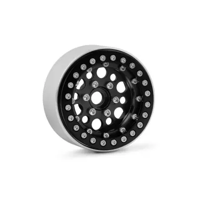 Különleges ajánlat 1.9'' alumínium beadlock tárcsák 1/10 lánctalpas/expedícióhoz fekete - 2 db