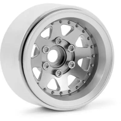 1.9'' alumínium gyöngyház tárcsák offset -10 mm 1/10 lánctalpas/expedícióhoz ezüst - 2 db Expressz kézbesítés