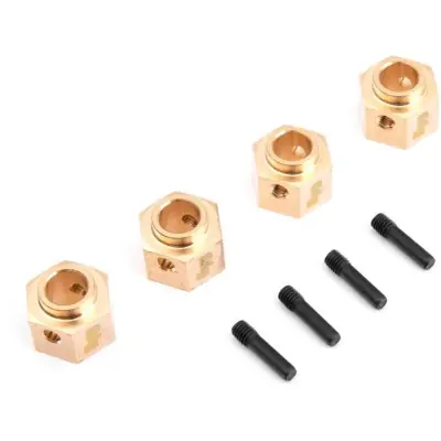 Outlet Réz HEX 12mm keréktartók, 8mm eltolással, TRX-4-hez, 4 db