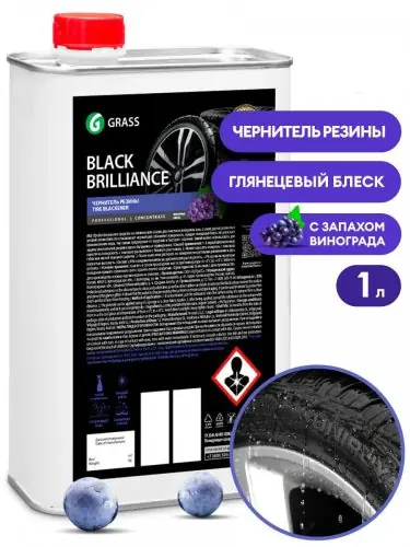 Biztonságos fizetés GRASS Black Brilliance 1l Szilikonos gumiápoló