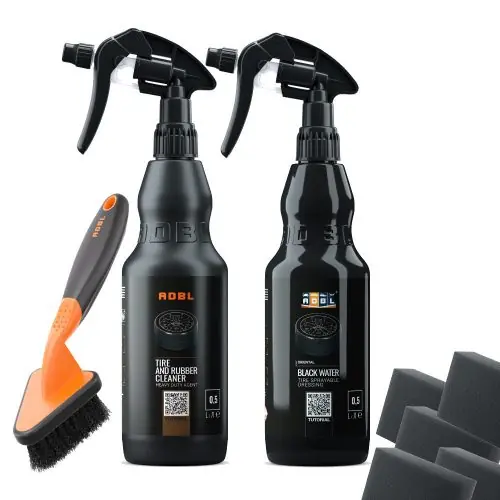 ADBL Tire and Rubber Cleaner & Black Water (500ml) - Gumitisztító és gumiápoló csomag Legnépszerűbb