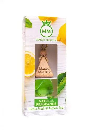 Biztonságos fizetés Zöldtea - Marco Martely Autóillatosító parfüm (Natúr)