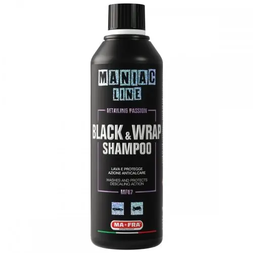 Legnépszerűbb Ma-Fra Maniac Line Black & Wrap Shampoo - Autósampon fekete és fóliázott autókhoz 500ml