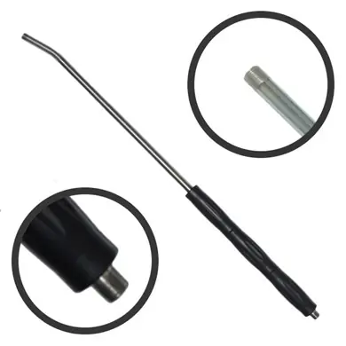 Végkiárusítás Hajlított mosószár fix markolattal, 700mm, fekete