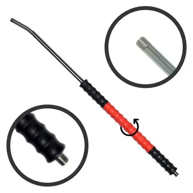 Szezonális akció Hajlított mosószár forgó markolattal, 700mm, piros (v2)