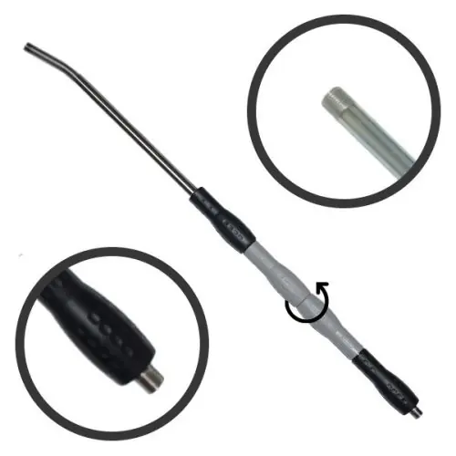 Vedd meg most Hajlított mosószár forgó markolattal, 700mm, szürke