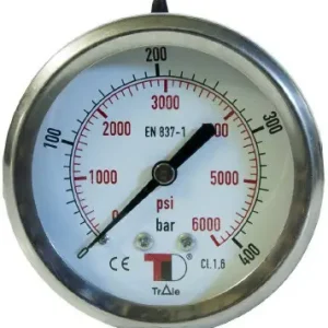 Trale Nyomásmérő óra 1/4"M hátsó csatlakozással, 63mm, 10bar Csak ma