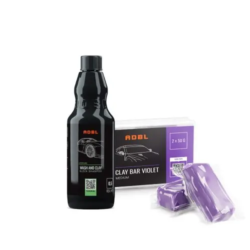ADBL Wash and Clay 0,5L & Clay Bar Violet - Lakktisztító csomag Végkiárusítás