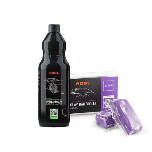 ADBL Wash and Clay 1L & Clay Bar Violet - Lakktisztító csomag Végkiárusítás