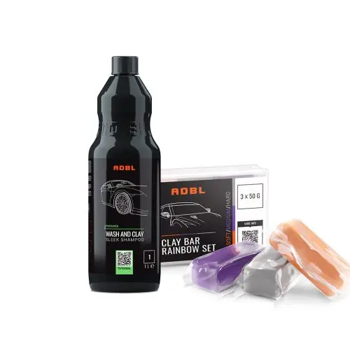 ADBL Wash and Clay 1L & Clay Bar Rainbow - Lakktisztító csomag Korlátozott ajánlat
