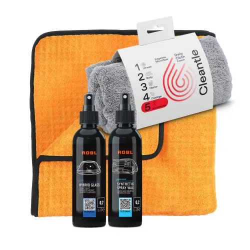 Azonnali szállítás ADBL Synthetic Spray Wax 0,2L & Hybrid Glass Cleaner 0,2L- Vízlepergető csomag kiegészítőkkel