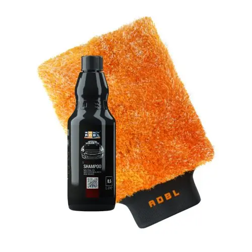 Újdonság ADBL Shampoo 0,5L & ADBL Caremitt - Autósampon mosókesztyűvel