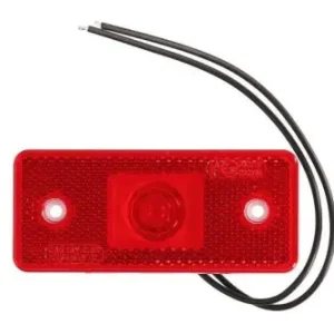 Helyzetjelző lámpa 12/24V (téglalap) ledes piros Újdonság