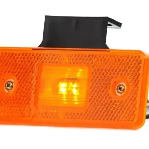 Helyzetjelző lámpa 12/24V (téglalap) ledes sárga+tartófül Vásárlói kedvenc