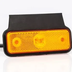 Helyzetjelző lámpa 12/24V (kis téglalap) ledes sárga+tartó Azonnal elérhető