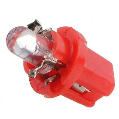 LED izzó 24V T5 foglalattal (B8.5D) piros Szuper akció