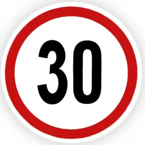 Vedd meg most Sebesség korlátozó matrica 30 13cm