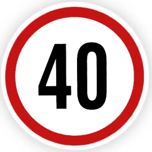 Sebesség korlátozó matrica 40 13cm Exkluzív ajánlat