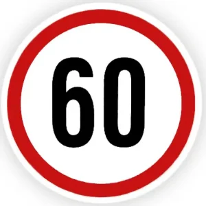 Szezonális akció Sebesség korlátozó matrica 60 13cm