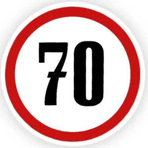 Sebesség korlátozó matrica 70 13cm Biztonságos fizetés