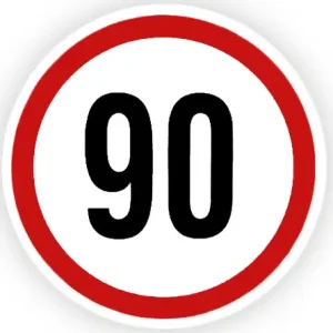 Sebesség korlátozó matrica 90 13cm Újdonság
