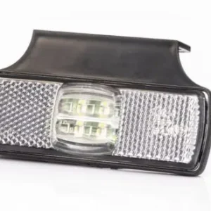 Olcsóbb Helyzetjelző lámpa 12/24V (téglalap) középen ledes, fehér+tartó