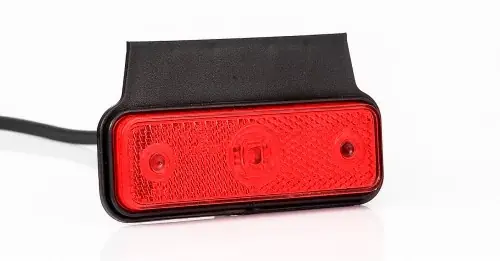 Akció Helyzetjelző lámpa 12/24V (kis téglalap) ledes piros+tartó