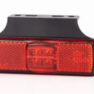 Helyzetjelző lámpa 12/24V (téglalap) középen ledes, piros+tartó Kedvezményes ár