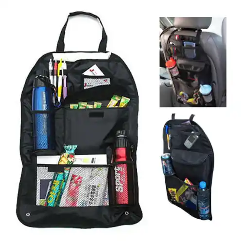 Végkiárusítás Autóülés háttámla védő, tároló zsebekkel