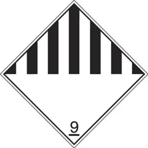Azonnali szállítás ADR 9 matrica 30x30cm