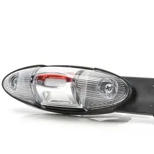 Akció Szélességjelző lámpa 12/24V (ovál) LED piros-fehér+tartó