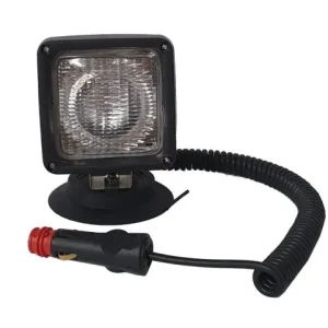 Olcsó Munkalámpa szögletes (100x100x91mm) rapcsos üveg, mágnestalpas-szivargyújtós