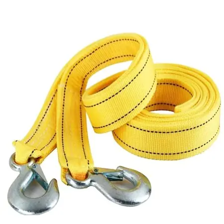 Vontató kötél 5T heveder 4m fém kampóval Vásárlói kedvenc