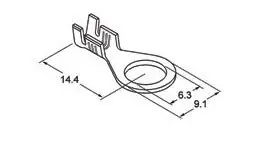 Kábelvég szemes saru 6-os 2,5 mm2 (10db) Különleges ajánlat