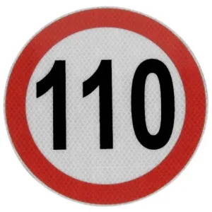 Utolsó esély Sebesség korlátozó matrica 110 20cm fényvisszaverő