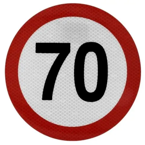 Vedd meg online Sebesség korlátozó matrica 70 20cm fényvisszaverő