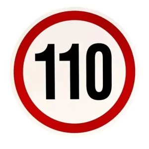 Csak ma Sebesség korlátozó matrica 110 13cm