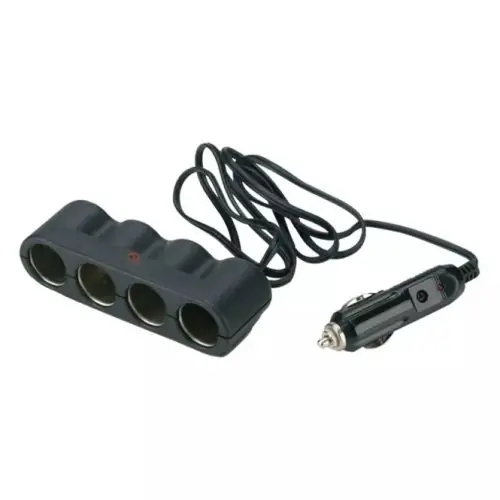 Végkiárusítás Szivargyújtó elosztó 4-es, LED visszajelzővel 12/24V