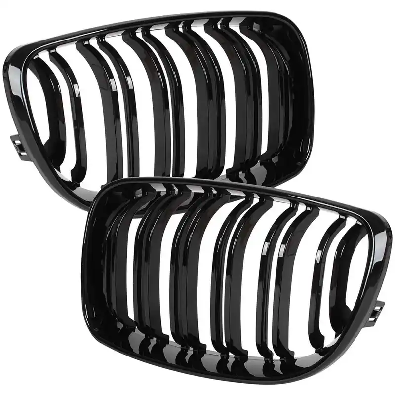 BMW 1 E81, E82, E87, E88 hűtőrács (fényes fekete, double bar – bal+jobb) 2007-2011 Legnépszerűbb