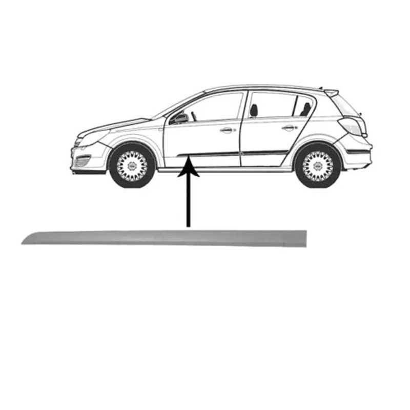 Akciós ár Opel Astra H oldalsó díszléc 2004-