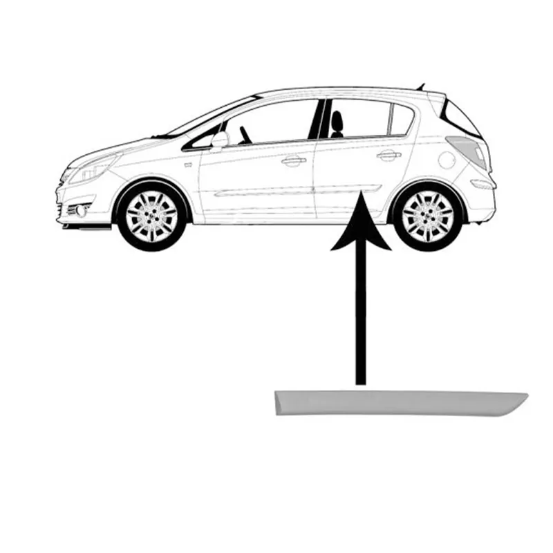 Biztonságos vásárlás Opel Corsa D oldalsó díszléc 2006-